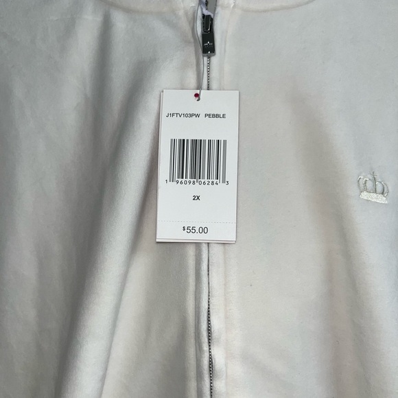Juicy couture white velour full zip up jacket - Picture 6 of 9
